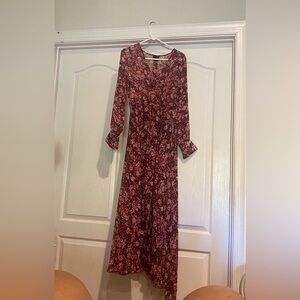 NWOT Floral Sheer Maxi  Dress size Small